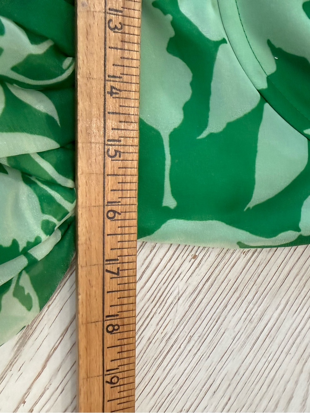 Anthropologie Selkie Floral Corset Dress Puff Hem Green Tea Party Size XL NWT - Picture 12 of 13